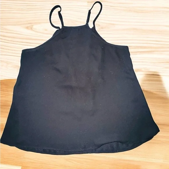 Buckle BKE Red Women's Black Fringe Open Front Chiffon Tank Top, Size XS EUC - Picture 3 of 5